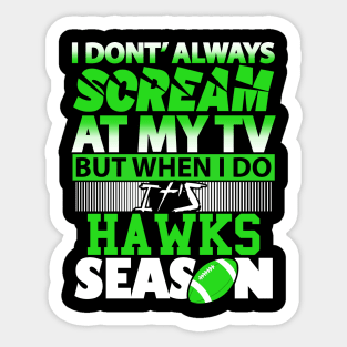 Screaming For Seahawks Season Sticker